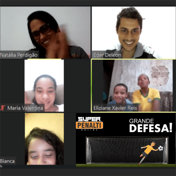 Alunos e professores online durante o evento. Sabará vence