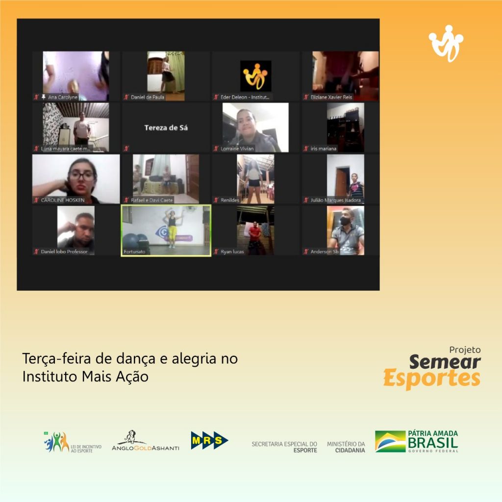 Instituto Mais Ação - Especial de dança - Post do Instagram com foto da videoaula