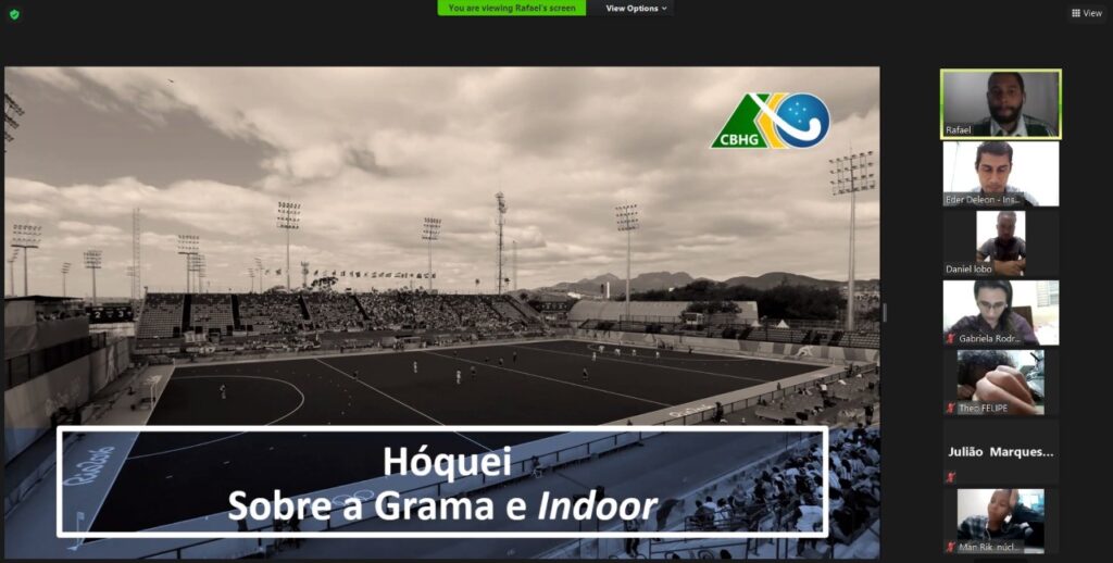 Instituto Mais Ação- Print da aula de Hóquei online