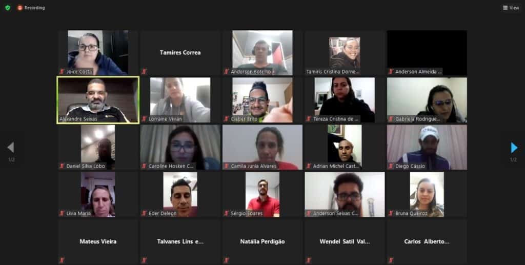 Instituto Mais Ação- Print da live 1° dia da 2° Confraria