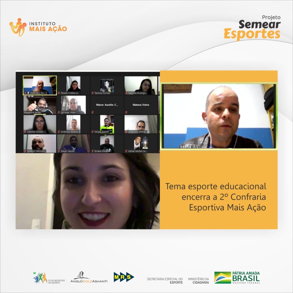Instituto Mais Ação- Post do Instagram das lives Esporte Educacional