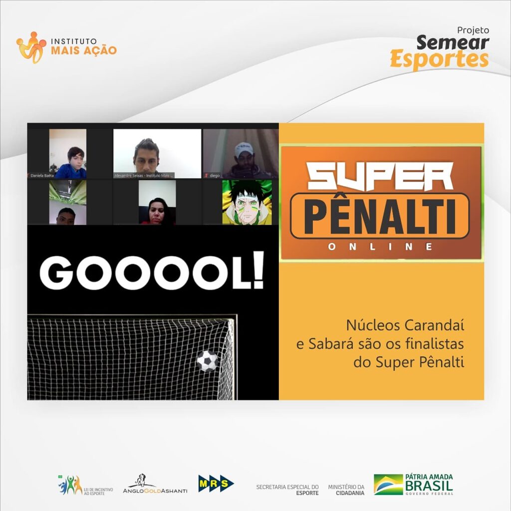 Instituto Mais Ação- Post do Instagram do Super Pênalti especial olímpiadas