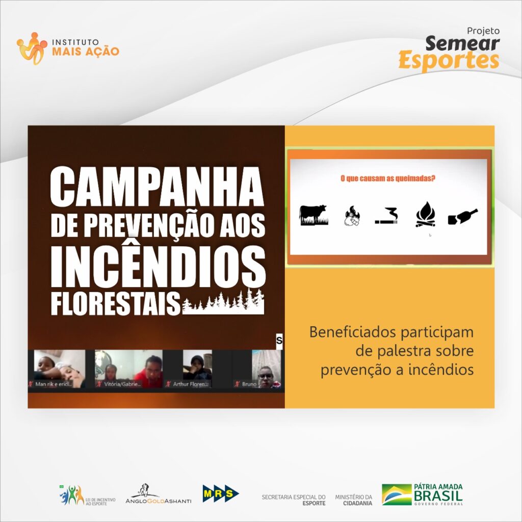 Instituto Mais Ação- Palestra sobre incêndio- Post do Instagram