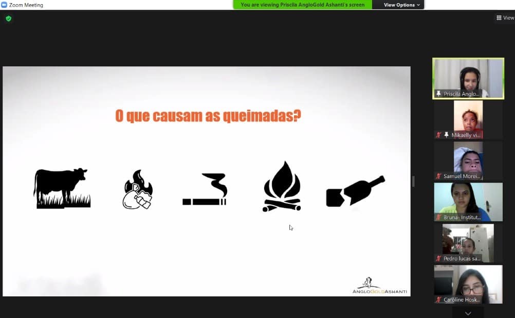 Instituto Mais Ação- Palestra sobre incêndio- Print da aula