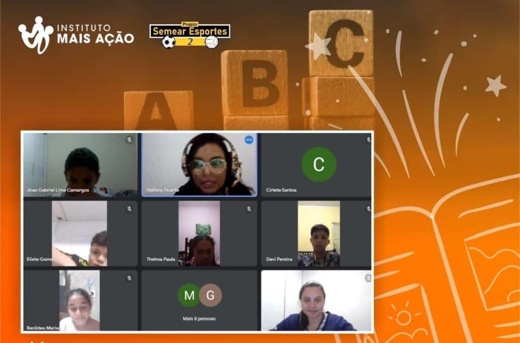 Instituto Mais Ação - Oficina de palavras 2022 - Print do zoom