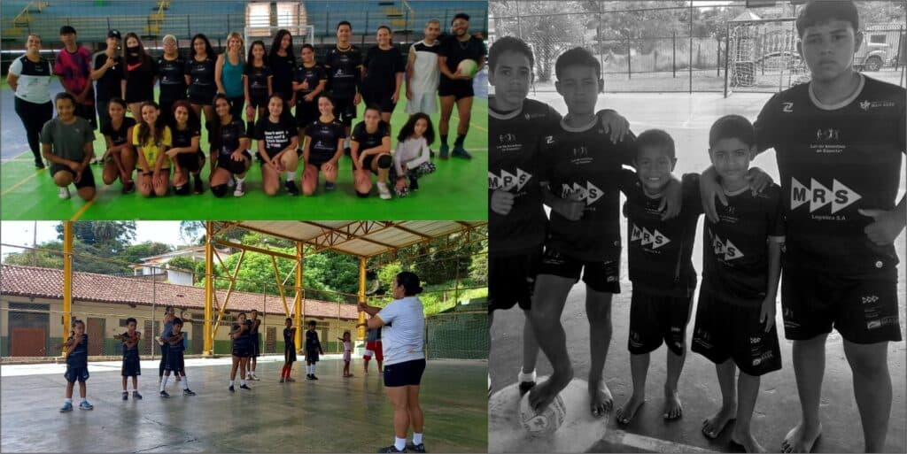 Instituto Mais Ação - Janeiro animado nos núcleos Semear - capa com tres fotos dos beneficiados juntos posado para foto e jogando